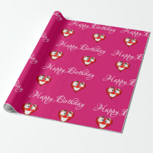 Heart Birthday Wrapping Paper Cadeaupapier