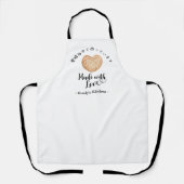Heart Biscuit Cookie Modern Rustieke Bakkerij Bakk Schort (Voorkant)