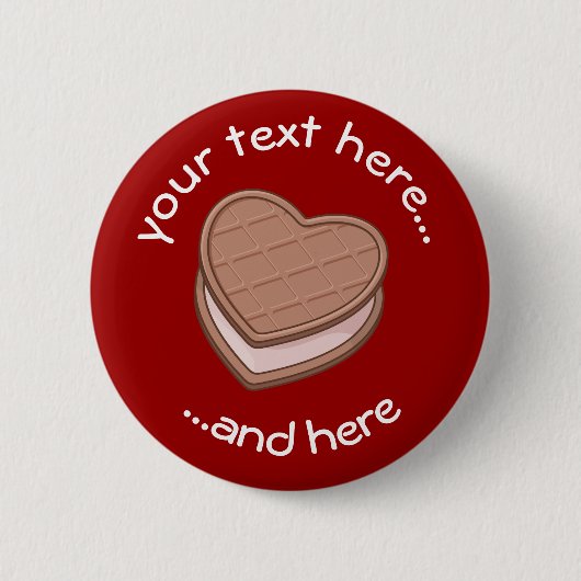 Heart Biscuit Pinback Button (Voorkant)
