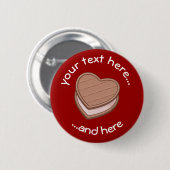 Heart Biscuit Pinback Button (Voorkant /achterkant)