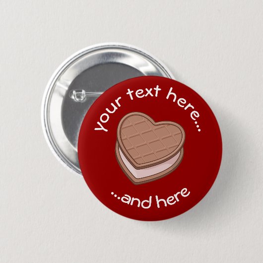 Heart Biscuit Pinback Button (Voorkant /achterkant)