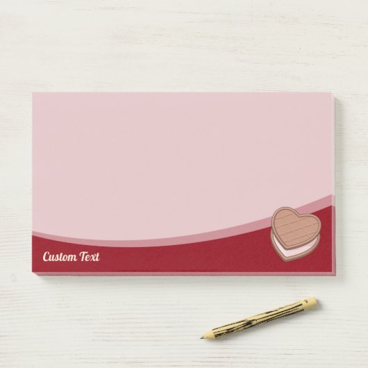 Heart Biscuit Post-it Notes (Op bureau)