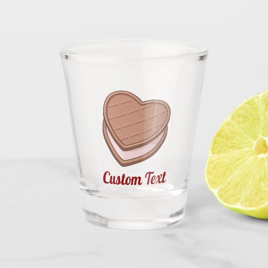 Heart Biscuit Shot Glass Glas (Voorkant)