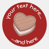 Heart Biscuit Sticker (Voorkant)