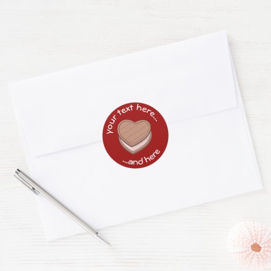 Heart Biscuit Sticker (Envelop)