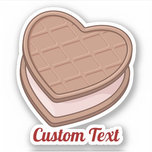 Heart Biscuit Sticker (Voorkant)