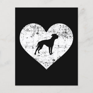 Heart Black Bulldog Bulldog liefhebbers Flyer