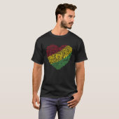 Heart Black History Month Freedom Pride African Am T-shirt (Voorkant volledig)