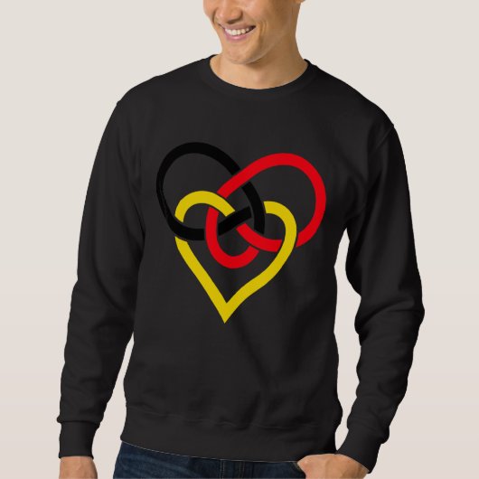 Heart Black Red Yellow Duitsland Trui (Voorkant)