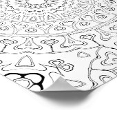 Heart Bloom Pattern Coloring Page Design Poster (Hoek)