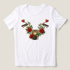 Heart Bloom Rider Dames Bloem Motortrillingshemd Tri-Blend Shirt