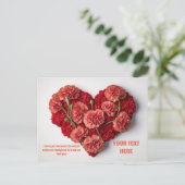 Heart blooming flower gift feestdagenkaart (Staand voorkant)
