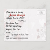 Heart Blossom Briefkaart Uitnodiging (Achterkant)