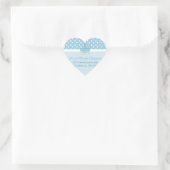 Heart Blue Carriage en Polka Dots Adresetiketten Hart Sticker (Tas)