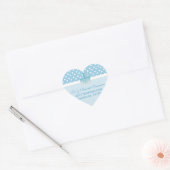 Heart Blue Carriage en Polka Dots Adresetiketten Hart Sticker (Envelop)