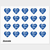 Heart Blue Dank u Sticker (Vel)