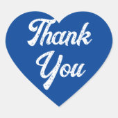 Heart Blue Dank u Sticker (Voorkant)