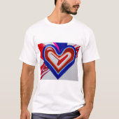 Heart Blue Red Tshirt (Voorkant)