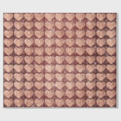 Heart Blush Roze Rose Gold Glam Bourgogne Sparkly Cadeaupapier (Vlak)