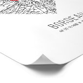 Heart Bordeaux City Map (Frankrijk) Poster (Hoek)