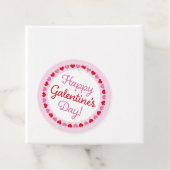 Heart Border Happy Galentine's Day Cirle Gift Labe Bedankjes Labels (In situ)