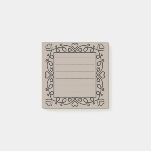 Heart Border  Post-it® Notes (Voorkant)