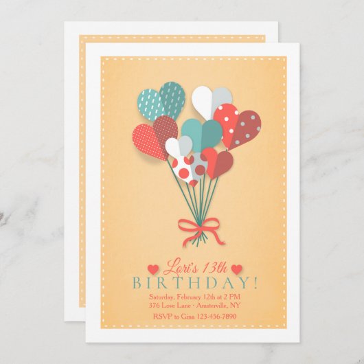 Heart Bouquet Kaart (Voorkant / Achterkant)