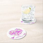 Heart bouquet vrijgezellenfeest onderzetters (Insitu)