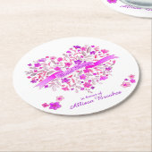 Heart bouquet vrijgezellenfeest onderzetters (Gebogen)