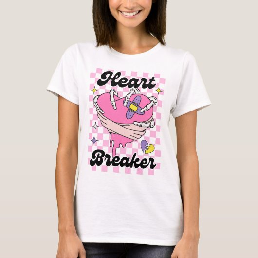 Heart Breaker Valentijnsdag T-shirt (Voorkant)