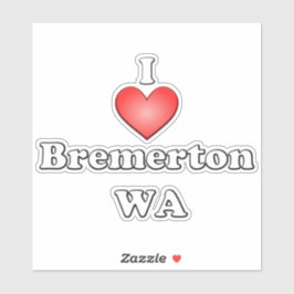 Heart Bremerton WA Sticker