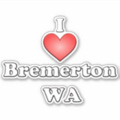 Heart Bremerton WA Sticker (Voorkant)