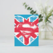 Heart British S-Shield Briefkaart (Staand voorkant)