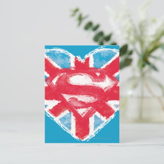 Heart British S-Shield Briefkaart (Staand voorkant)