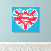 Heart British S-Shield Canvas Afdruk (Insitu (Houten vloer))