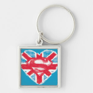 Heart British S-Shield Sleutelhanger