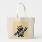 Heart Buddy Canvas tas (Achterkant)