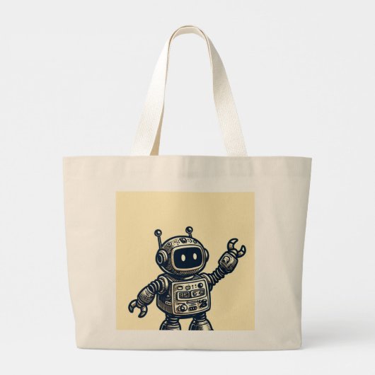 Heart Buddy Canvas tas (Achterkant)