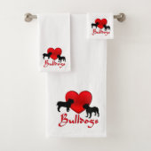 Heart Bulldogs Bad Handdoek (Insitu)