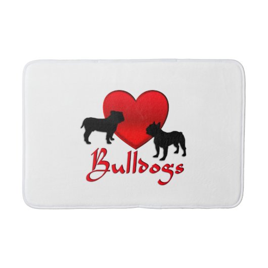 Heart Bulldogs Badmat (Voorkant)