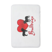 Heart Bulldogs Badmat (Voorkant Verticaal)