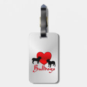 Heart Bulldogs Bagagelabel (Achterkant verticaal)