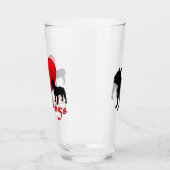 Heart Bulldogs Glas (Links)