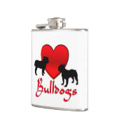 Heart Bulldogs Heupfles (Links)