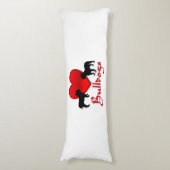 Heart Bulldogs Lichaamskussen (Voorkant Verticaal)