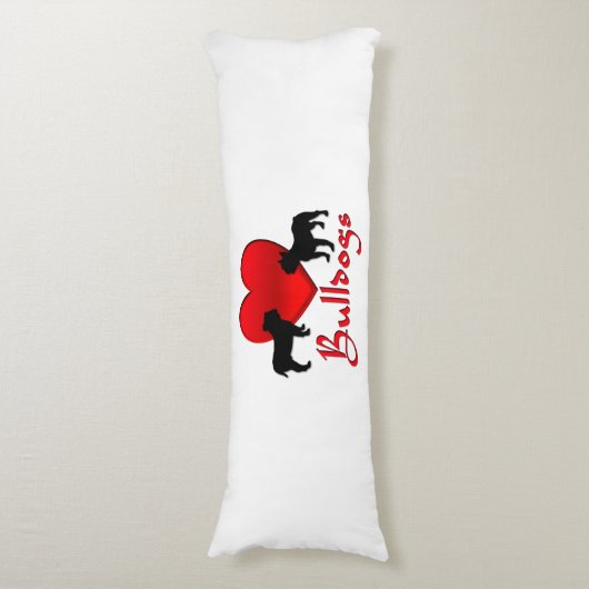 Heart Bulldogs Lichaamskussen (Voorkant Verticaal)