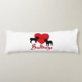 Heart Bulldogs Lichaamskussen (Voorkant)