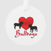 Heart Bulldogs Ornament (voorkant)