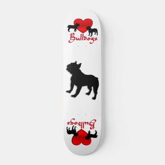 Heart Bulldogs Persoonlijk Skateboard (Voorkant)