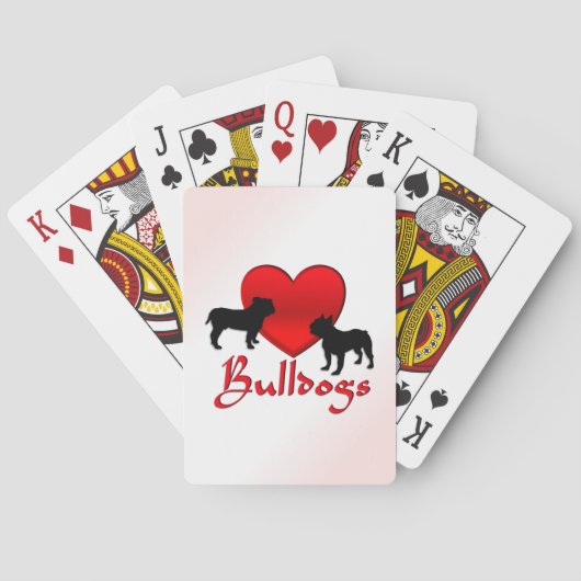 Heart Bulldogs Pokerkaarten (Achterkant)